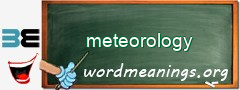 WordMeaning blackboard for meteorology